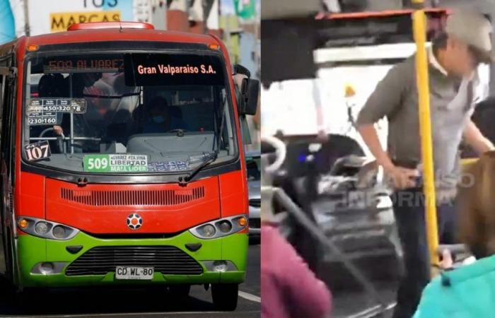 Fahrgäste beschwerten sich beim Busfahrer wegen Geschwindigkeitsüberschreitung in Valparaíso und er ließ den Bus verlassen