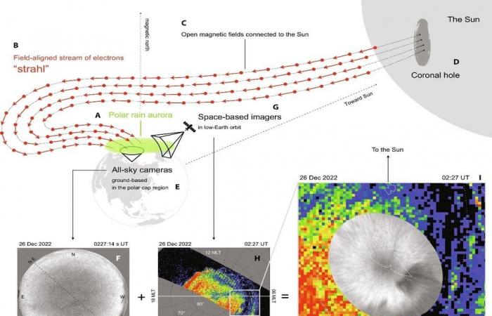 Japanische Wissenschaftler haben zum ersten Mal ein riesiges und seltenes „Polarregen-Aurora“ von der Erde aus registriert