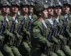 Russland stellt seine Armee bei der Probe der Parade zum „Tag des Sieges“ auf dem Roten Platz in Moskau zur Schau