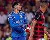 Das Ignorieren von Agustín Rossi, Flamengo-Torhüter, gegenüber Palestino