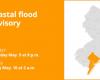 Warnung vor Überschwemmungen an der Küste, die die Landkreise Atlantic und Cape May bis Freitag, 2 Uhr morgens, betreffen