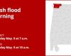 Sturzflutwarnung für die Landkreise Colbert und Lauderdale am Donnerstagmorgen