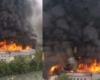 Anschauen: Großbrand verwüstet Fabrik für Elektroladestationen in Italien