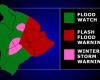 Sturzflutwarnung für Ost-Hawaii herausgegeben