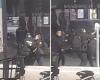 Video: Zwei Polizisten schlagen sich an der Tür des Busbahnhofs in Santa Fe