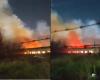 Mysteriöser Brand in Gerli: Stillgelegte Waggons, die in einem Zugdepot standen, wurden in Brand gesteckt