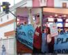 Lautstarker Protest der Arbeiter von Bingo La Plata, die eine Gehaltserhöhung fordern